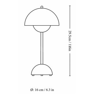 &Tradition – Lampe de table FlowerPot VP9 sans fil, signal green