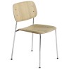 chêne + pieds chromés - chaise Soft Edge 40 - HAY