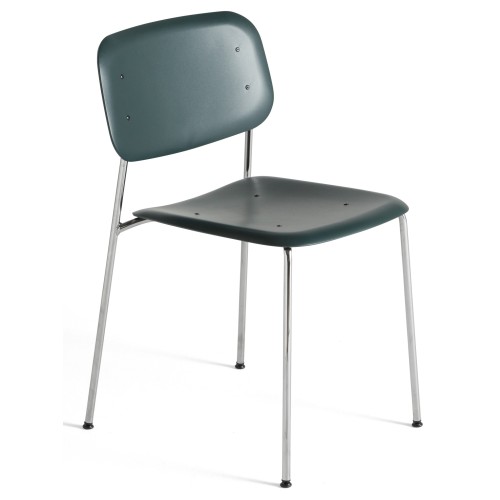 hunter + chromed legs - Soft Edge 45 polypropylene chair - HAY