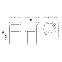 Vert cascade - chaise REY - HAY