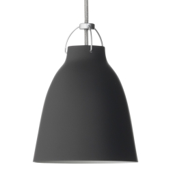 Caravaggio P1 – Noir mat + Fil gris - Fritz Hansen