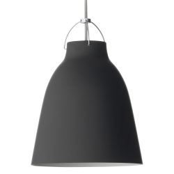 Caravaggio P2 – Noir mat + Fil gris - Fritz Hansen