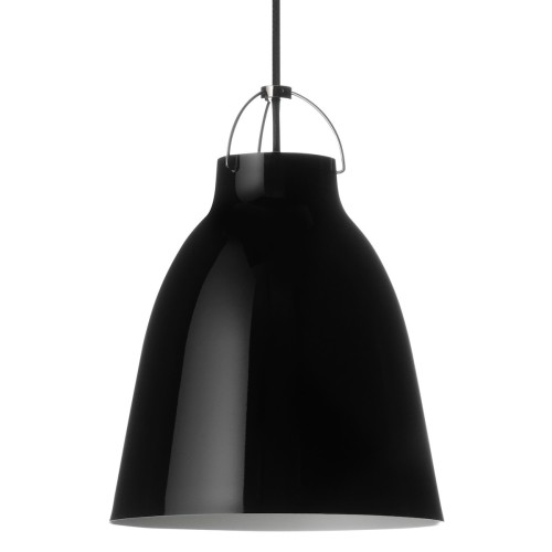 Caravaggio P2 – Glossy black + Black cable - Fritz Hansen