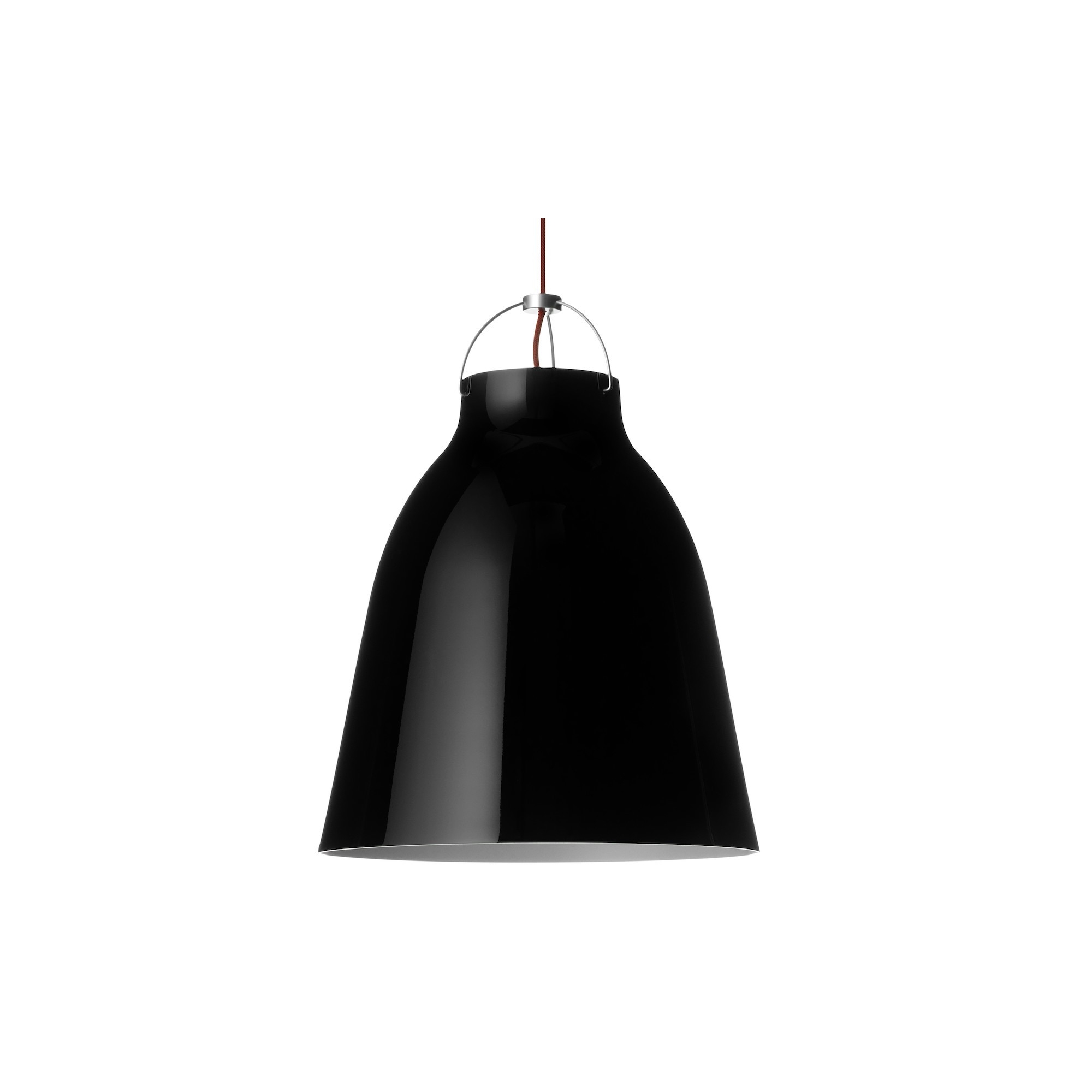 Caravaggio P3 – Glossy black + Red cable - Fritz Hansen