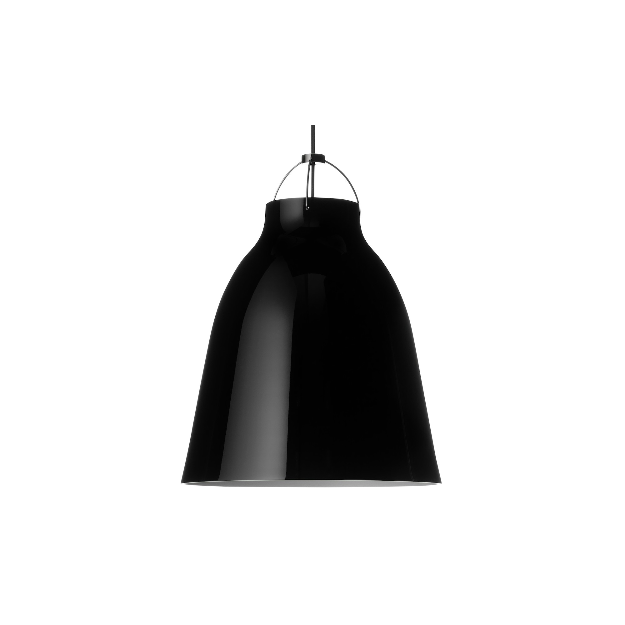 Caravaggio P3 – Glossy black + Black cable - Fritz Hansen