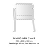 Dining armchair - Palissade galvanised - HAY