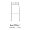 tabouret de bar - Palissade olive - HAY