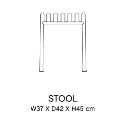 tabouret - Palissade gris - HAY