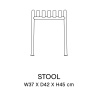 Stool - Palissade galvanised - HAY