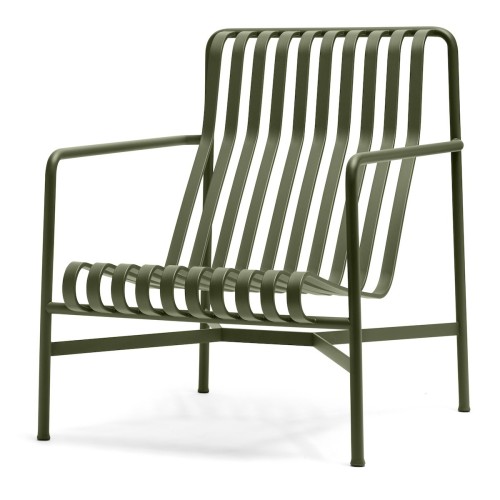 Lounge chair high - Palissade olive - HAY