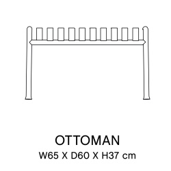 ottoman - Palissade olive - HAY