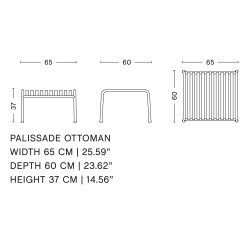 ottoman - Palissade galvanisé - HAY