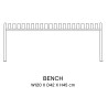 Bench - Palissade galvanised - HAY