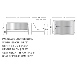 Lounge sofa - Palissade olive - HAY