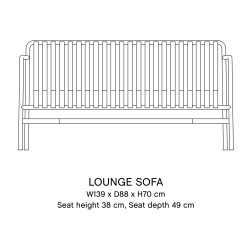 Lounge sofa - Palissade galvanised - HAY