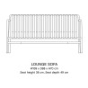 Lounge sofa - Palissade galvanised - HAY