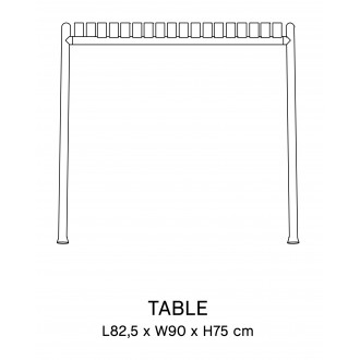 82.5 x 90 cm table - Palissade olive