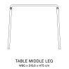 table middle leg - Palissade galvanised - HAY