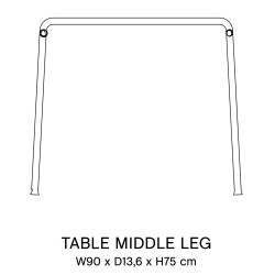 table middle leg - Palissade anthracite - HAY