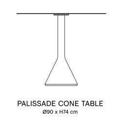 Ø90 cm cone table - Palissade anthracite - HAY