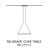 Ø90 cm cone table - Palissade anthracite - HAY