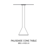 Ø60 x 105 cm cone high table - Palissade olive - HAY