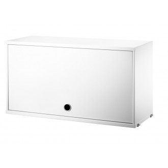 Cabinet porte flip - blanc - L78xP30xH42 cm