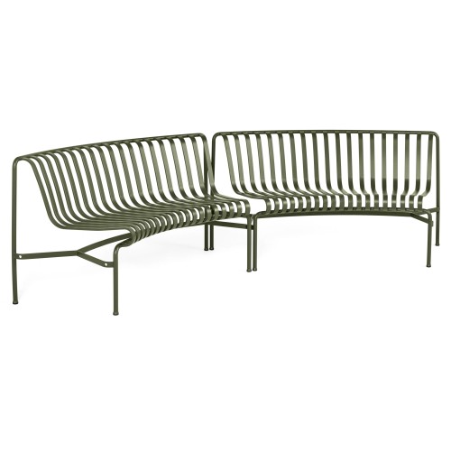 set of 2 dining benches in in - Palissade park olive - HAY