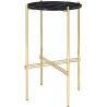 Ø40xH70cm - black marble - brass base - TS consol round - Gubi