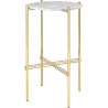 Ø40xH70cm - white marble - brass base - TS consol round - Gubi