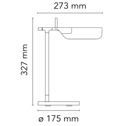 Tab T table lamp – dark green (F6563031) - Flos