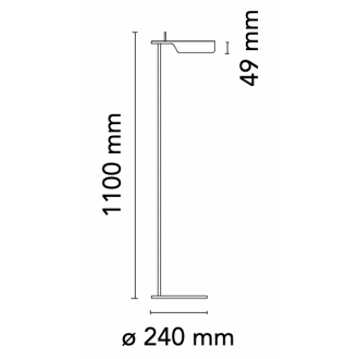 lampadaire Tab F - blanc (F6564009) - Flos