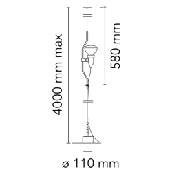 Parentesi D black – with dimmer (F5600030) - Flos