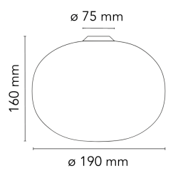 applique/plafonnier Glo-Ball C/W zero - Ø19 x H16cm (F3335009) - Flos