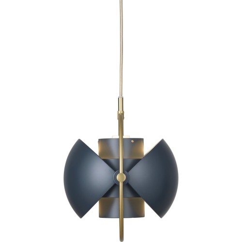 Gubi – Multi-Lite Small Ø25,5 cm pendant, brass and midnight blue