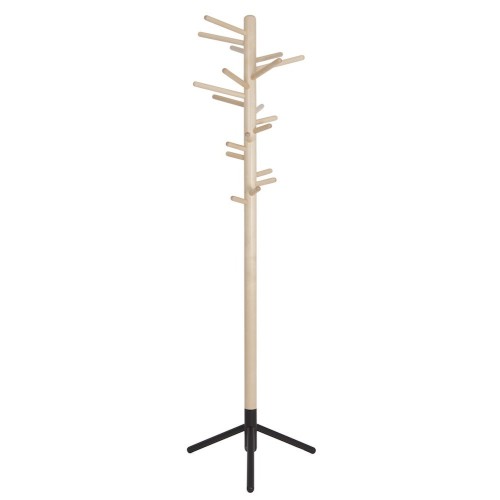 natural lacquered birch + black base - 160 Clothes Tree - Artek