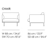 Refine cognac + pieds aluminium poli - Muuto Fauteuil Outline