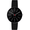 Bankers watch - Ø34 or Ø40mm - Stainless steel/black, matt black mesh band