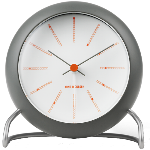 Bankers alarm clock - marble grey - Arne Jacobsen