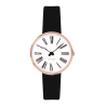 Roman watch - Ø34 or Ø40 mm - rose gold/white, black leather