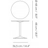 Blanc cassé + chêne - Ø48cm, H48cm - table d'appoint Soft