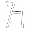 Cover Side Chair with upholstered seat - Muuto