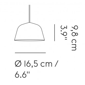 blanc - Ø16.5cm - suspension Ambit