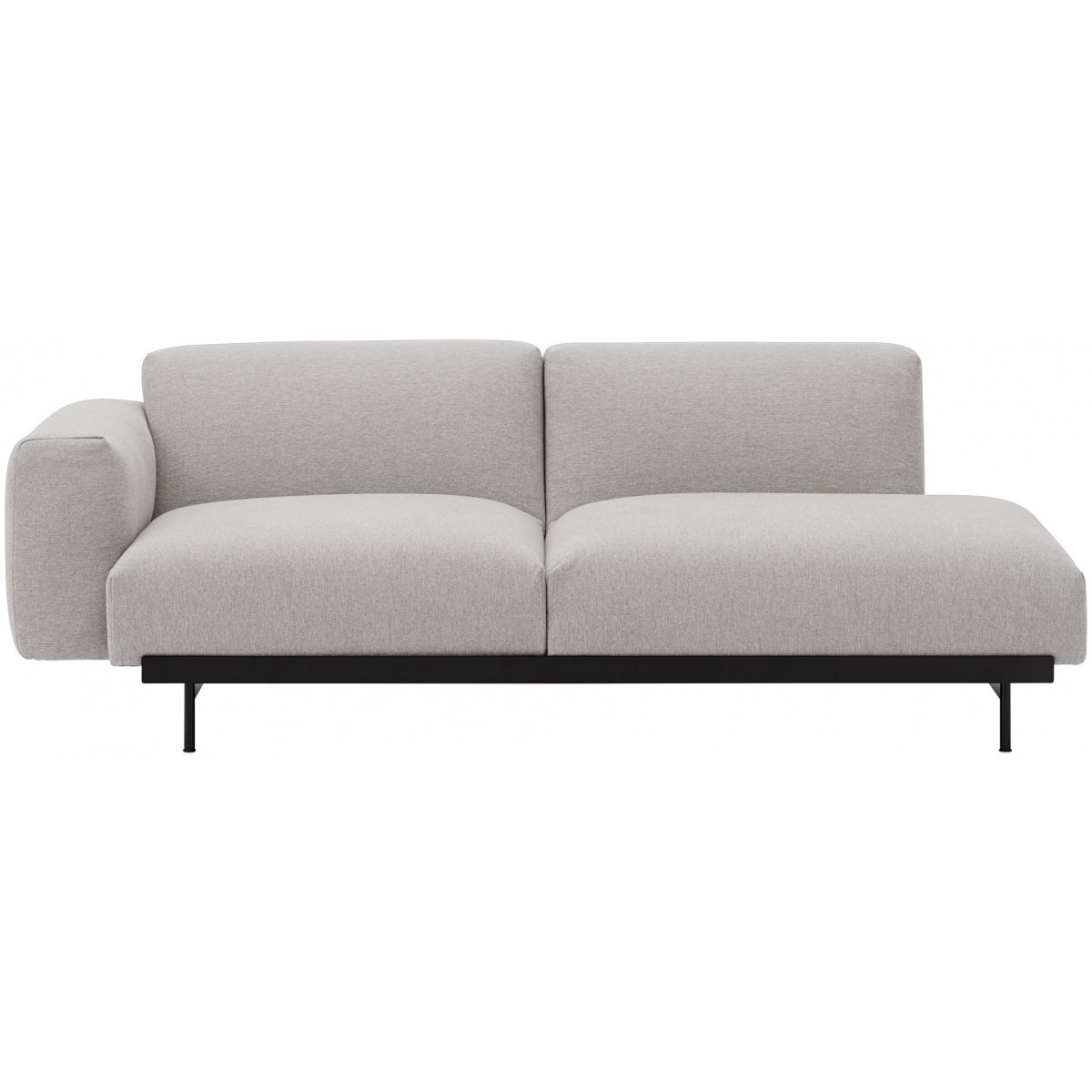 Clay 12 / black – In Situ 2-seater sofa / configuration 3 – 198 x 107 cm