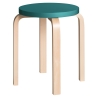 petrol / birch - Stool E60 - Artek