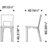 Chaise 66 bouleau peint + assise rembourrée - Artek