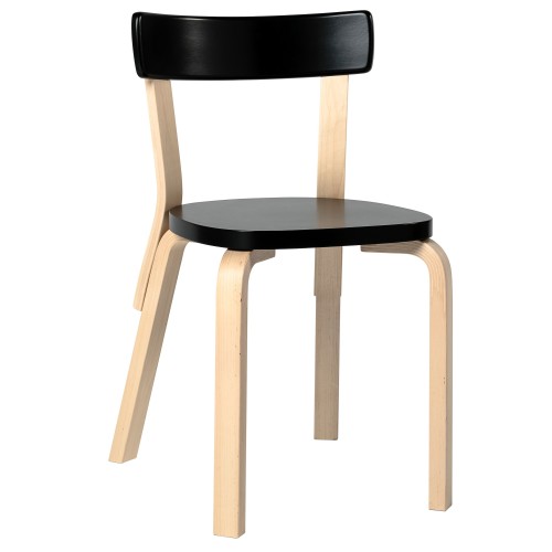 noir + bouleau - chaise 69 - Artek