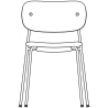 without armrests - upholstered backrest + seat - Co chair - Audo Copenhagen