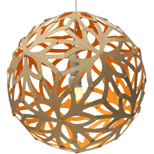 naturel/orange - suspension Floral - David Trubridge