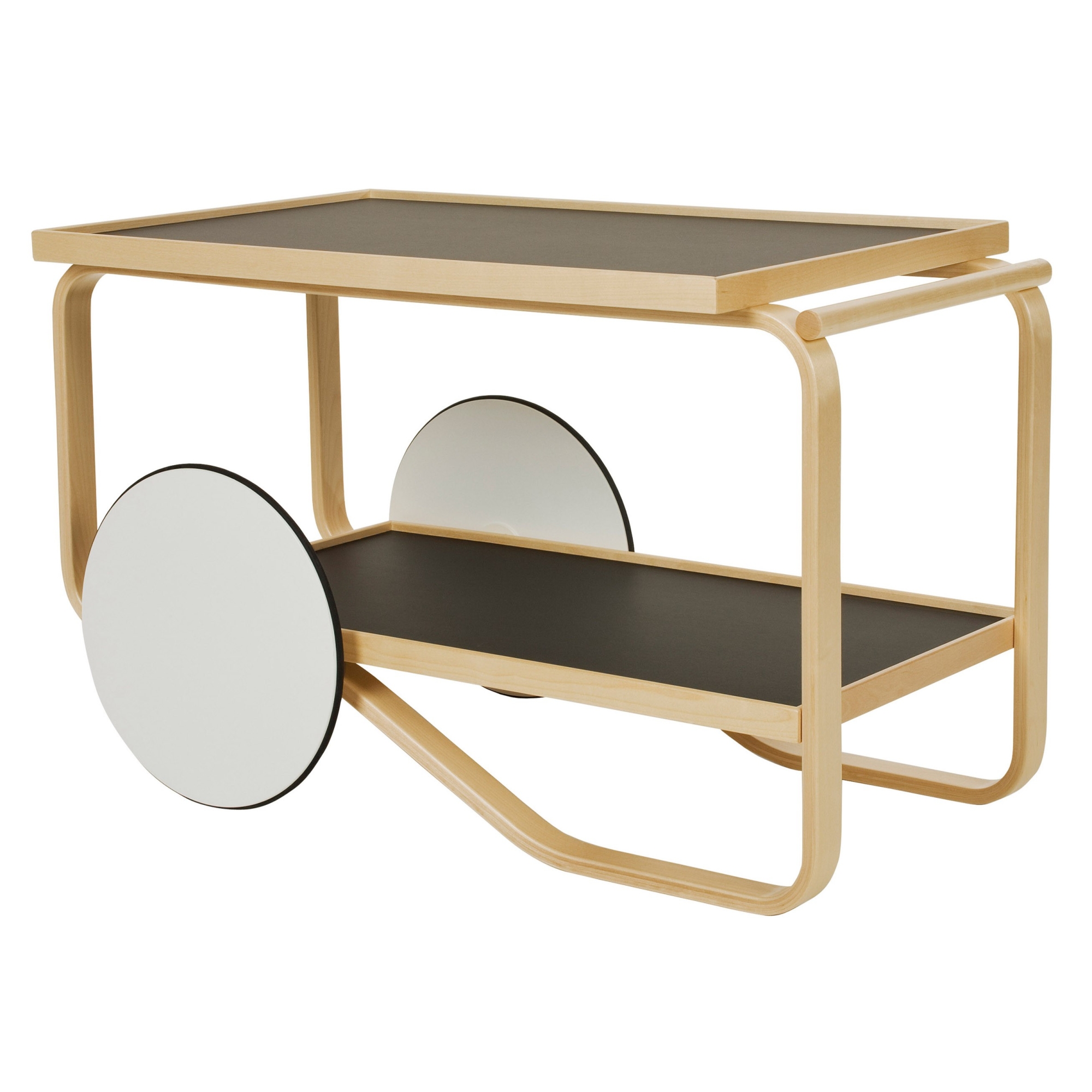 lino noir / bouleau - tea trolley 901 - Artek